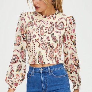 Aritzia Wilfred Paisley Lilith Blouse